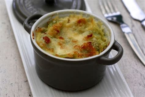 Gratin De Ravioles Au Parmesan Et Lardons