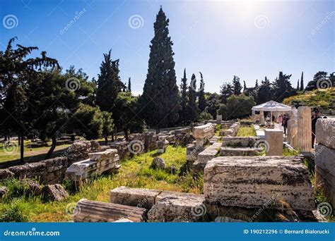 Panoramic View Of Theatre Of Dionysos Eleuthereus Ancient Greek Theater