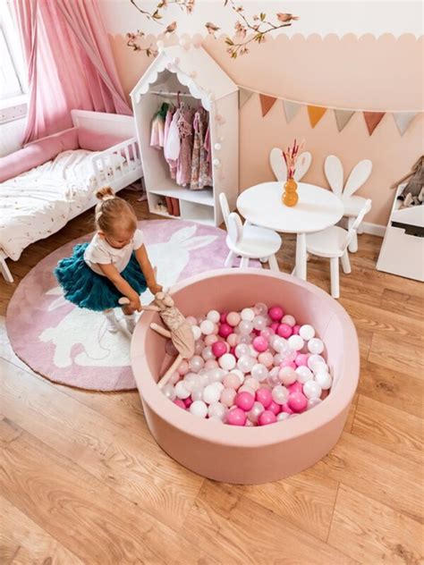 Luna Bambini Bollhav Komplett Med 150 Bollar Rosa Luna Bambini