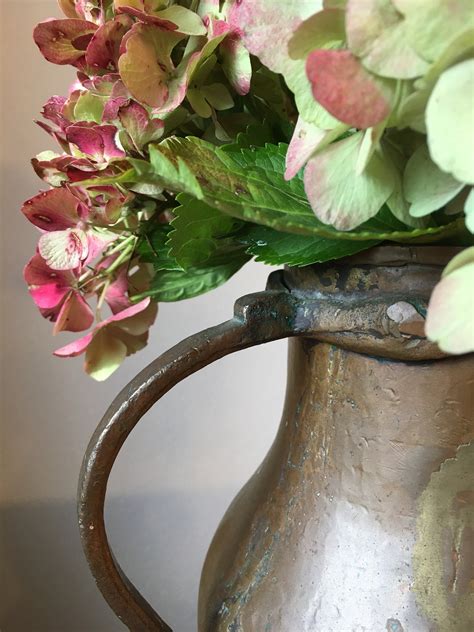 Large Hand Hammered Copper Jug Vintage Copper Vase