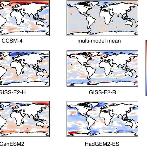 A Above Left Time Series Of Mean Nearsurface Air Temperature Tas