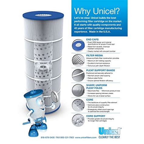 Unicel C 7488 Swimming Pool 106 Sq Ft Replacement Filter Cartridge