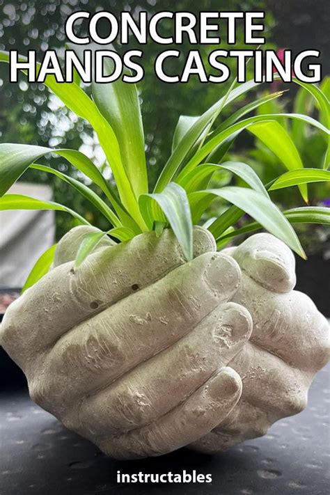 Concrete Hands Casting Hand Cast Diy Plaster Hand Planters