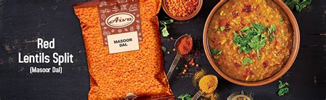 Aiva Masoor Dal Red Split Lentils No Husk 4 Lb Bulk
