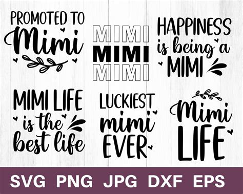 Mimi Svg, Mimi Shirt Svg, Mimi Png, Mimi Life Svg, Blessed Mimi Svg ...