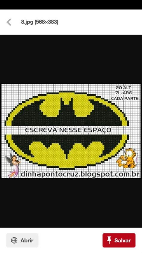 The Batman Logo Is Shown In This Cross Stitch Pattern And It Looks