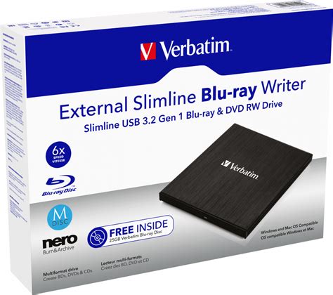 External Slimline Blu Ray Writer Verbatim Online Shop