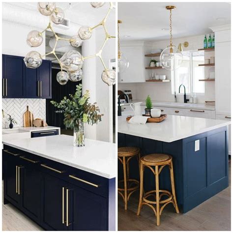 4 Ways To Use Navy Blue In Your Kitchen Big Chill Navy Kitchen Cabinets Kitchen Decor Navy