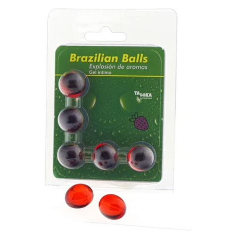 TALOKA BRAZILIAN BALLS GEL ÍNTIMO FRESA 5 BOLAS Tienda Erótica