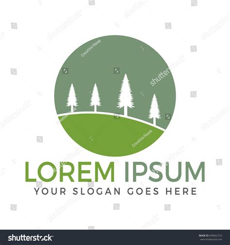 Landscape Vector Logo Design Abstract Leaf Stock Vector Royalty Free