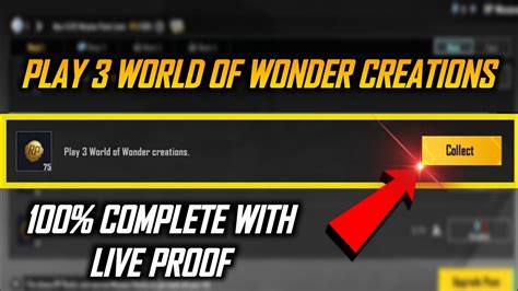 How To Complete Play World Of Wonder Creations Mission In Bgmi M Rp