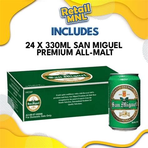 Retailmnl San Miguel Premium All Malt 330 Ml Can Case Of 24 Shopee Philippines