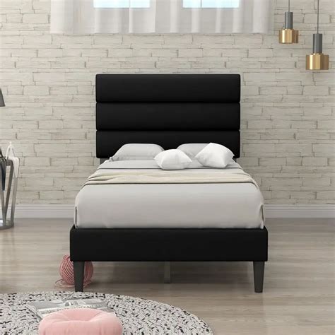 Upholstered Low Profile Platform Bed VigsHome