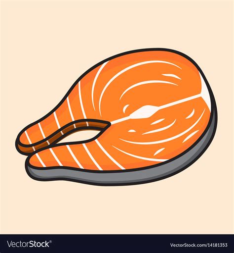 Fish meat Royalty Free Vector Image - VectorStock