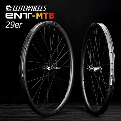 Elitewheels 29er Mtb Rodas De Carbono Ultraleve 28mm Largura 24