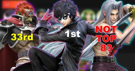 Super Smash Bros Ultimate Tier List Ranks How High Every Character Has Finished At Supermajor