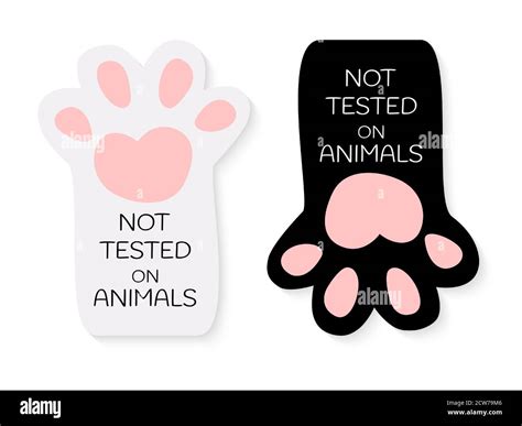 Not Tested On Animals Label Sticker Set On White Background Vector