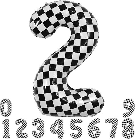 Amazon Toniful Inch Checkered Number Balloon Nd Race Car