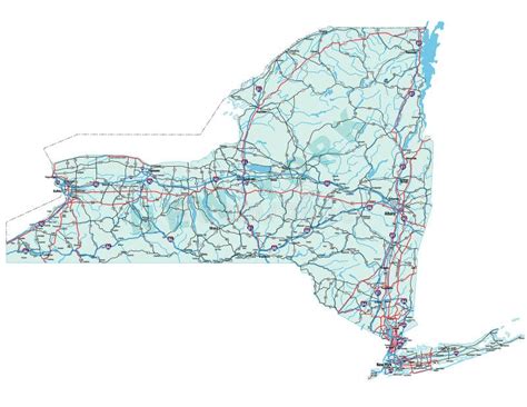 New York State Roads Map Maping Resources