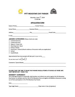 Fillable Online Parade Application Form With Regulations Pdf Pitt