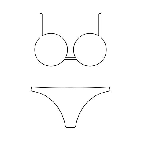 Badeanz Ge Oder Bikini Symbol Isoliert Auf Wei Em Hintergrund