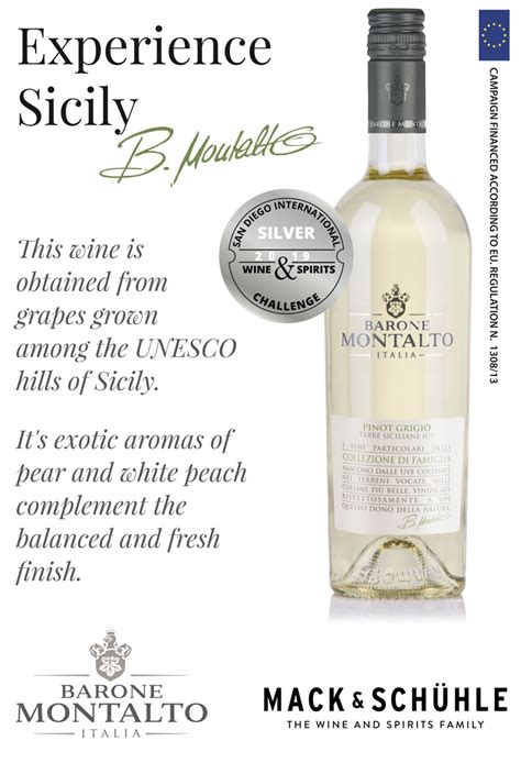 Shelf Talker Barone Montalto Pinot Grigio Mack Schuhle