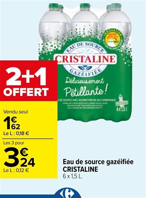 Promo Cristaline Eau De Source Gaz Ifi E Chez Carrefour Market