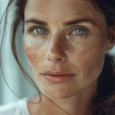 Premium Photo A Woman With Freckles On Her Face And The Words Freckles On Her Face