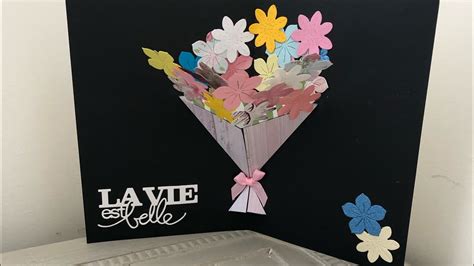 Tuto Carte Bouquet De Fleurs Pop Up Fete Des Meres Youtube