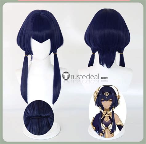 Genshin Impact Sumeru Candace Layla Cyno Silver White Blue Cosplay Wigs