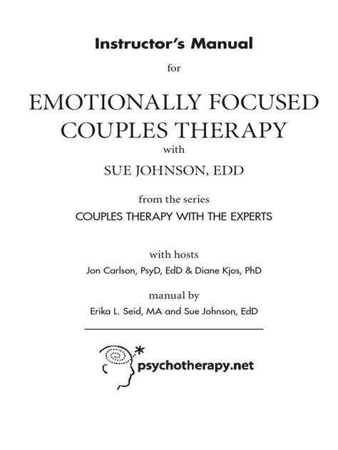 SUE JOhnson | PDF | Relationship Counseling | Psychotherapy