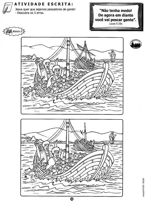 Atividades Pesca Milagrosa Para Colorir E Imprimir Online Cursos