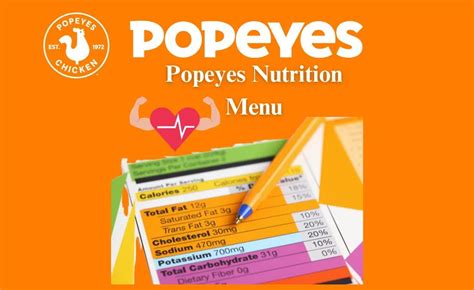 Popeyes Menu Nutrition Guides Tasty And Healthy Options