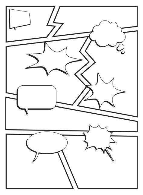 Comic Book Templates Free Pdf Printables Printablee