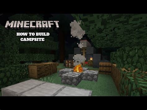 Minecraft How To Build Campsite Tutorial Youtube