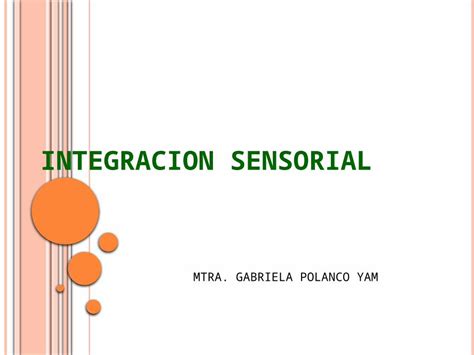 Ppt Integracion Sensorial Mtra Gabriela Polanco Yam Dokumen Tips