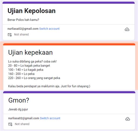 Link Ujian Google Form Lagi Viral Kepekaan Gagal Moveon Hingga