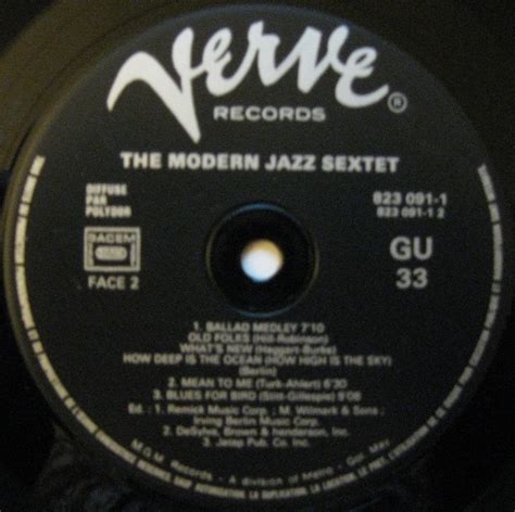 The Modern Jazz Sextet Featuring Dizzy Gillespie Sonny Stitt John