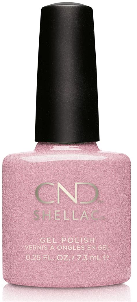 CND Shellac Fragrent Freesia לק ג ל היפואלרגני בצבע ורוד ניוד מנצנץ