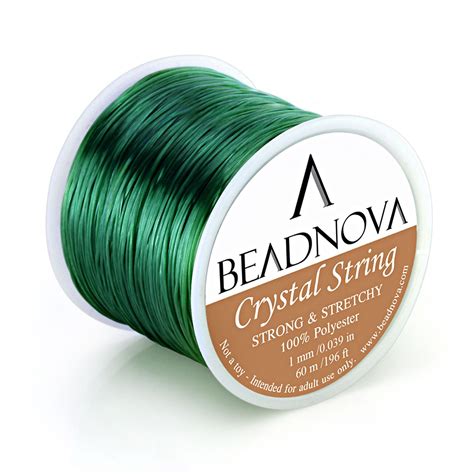 BEADNOVA 1mm Elastic Stretch Polyester Crystal String Cord for Jewelry Making Bracelet Beading ...