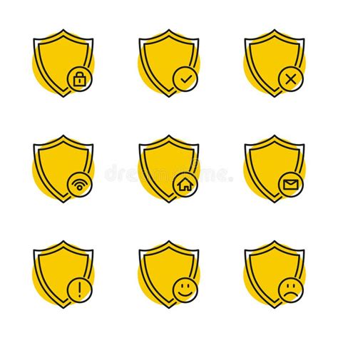 Linear Job Safety Equipment Vector Icons Set Stock Vector