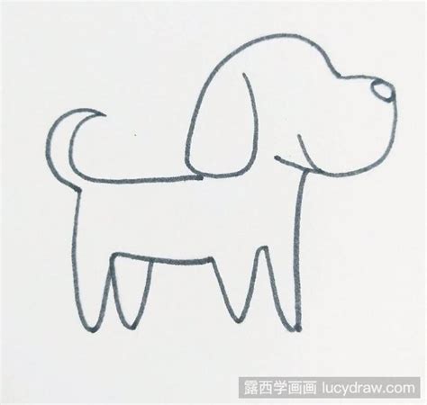 简笔画小狗的画法教程 露西学画画