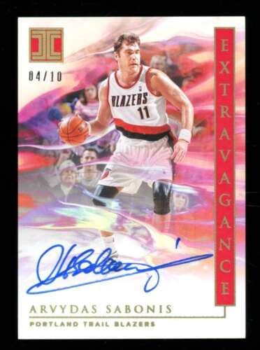 Panini Impeccable Arvydas Sabonis Extravagance Auto Holo Gold