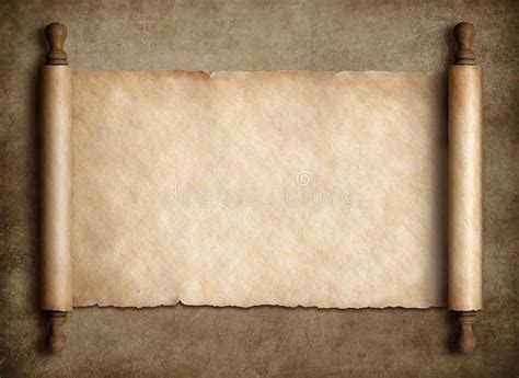 Ancient Scroll Parchment on Old Paper Background