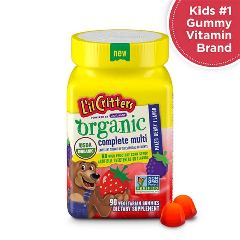 Lil Critters Organic Complete Multivitamin Gummies For Kids 90 Count