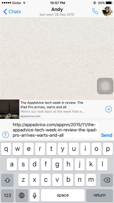 Whatsapp Updated With New 3d Touch Feature And Rich Link Previews