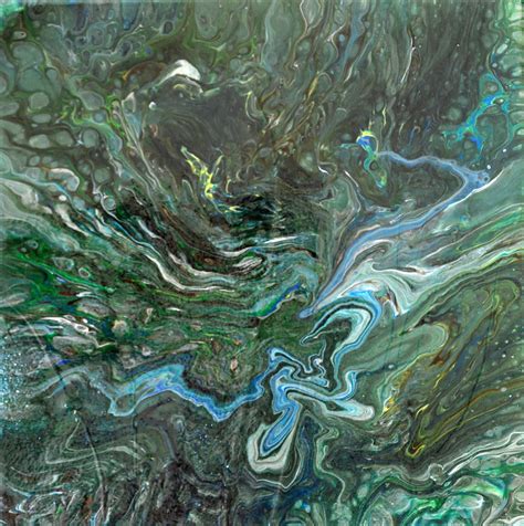 What Lies Hidden Under the Sea - 12"x12" ORIGINAL canvas - South