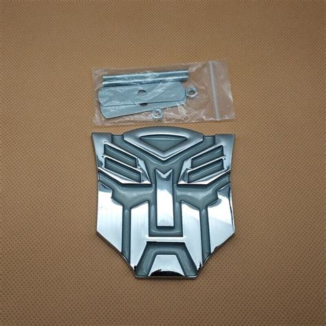 3d Metal Mount Front Grill Chrome Transformers Autobot Auto Badge Grille Emblem Ebay