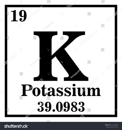 Potassium Periodic Table Elements Vector Illustration 스톡 벡터로열티 프리