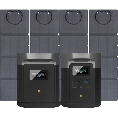 Ecoflow Delta Max Solar Generator With Extra Battery 4 X 110w Solar — Grassroots Greenhouses